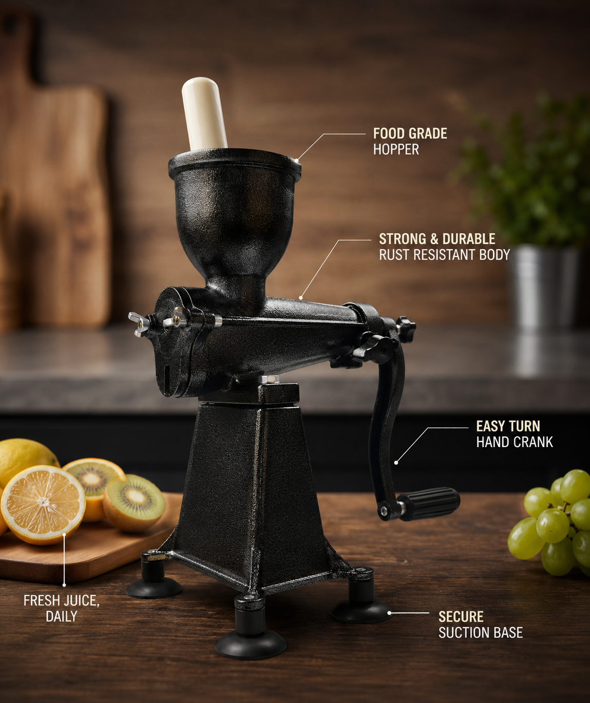 Bollet hand juicer